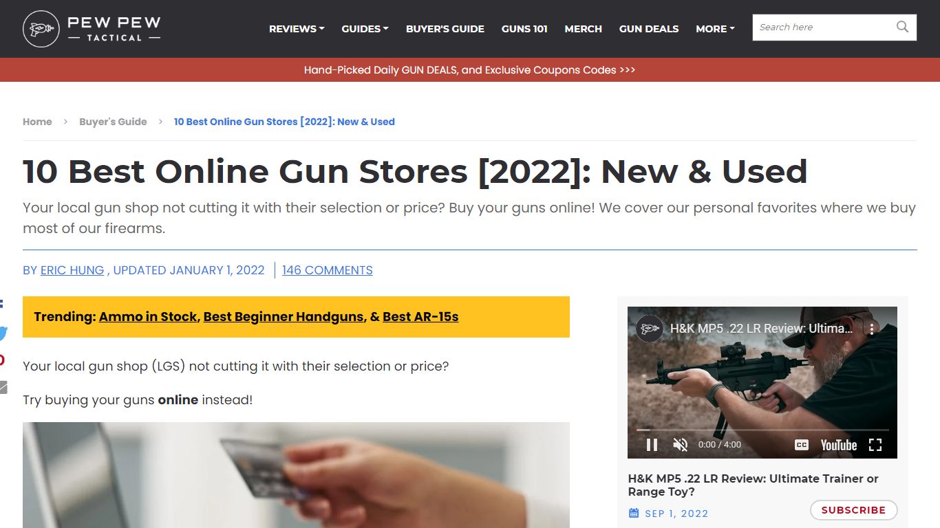 10 Best Online Gun Stores [2022]: New & Used - Pew Pew Tactical